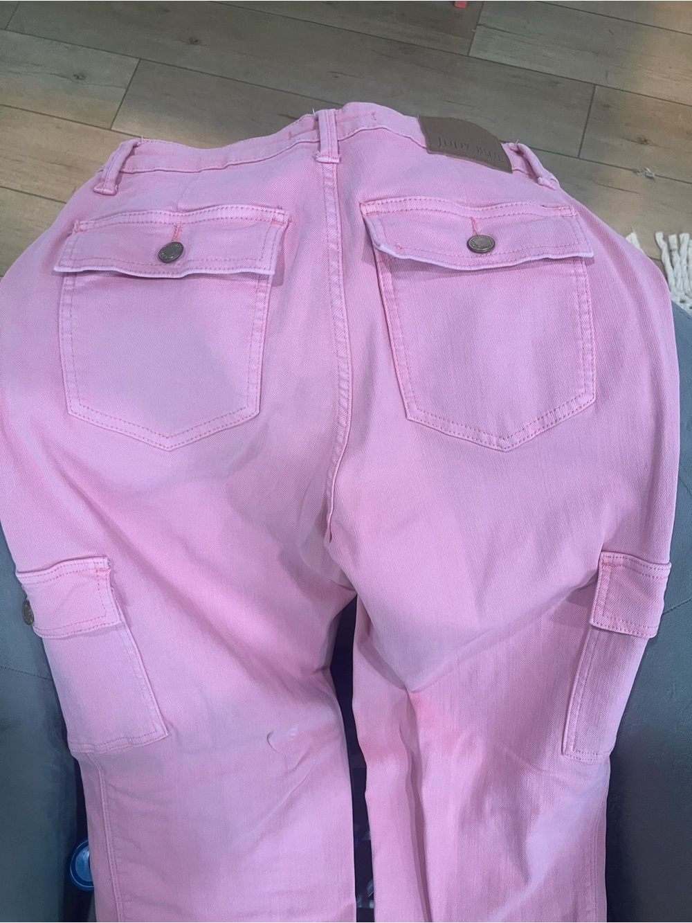 Judy Blue Pastel Pink High-Rise Cargo Pants - Picture 4 of 6